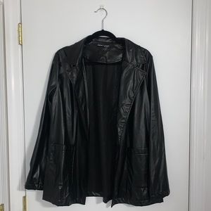 faux leather jacket